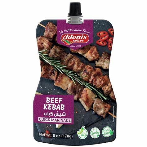 Adonis Beef Kebab Quick Marinade 170g Regular