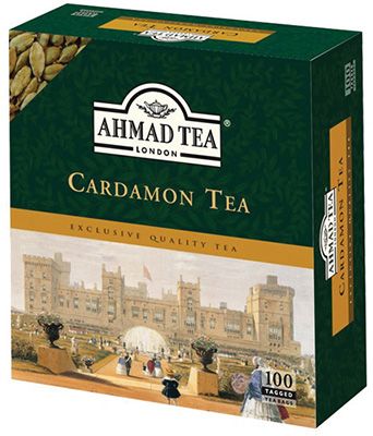 Ahmad Cardamom Tea 100 Tagged Tea Bags Regular