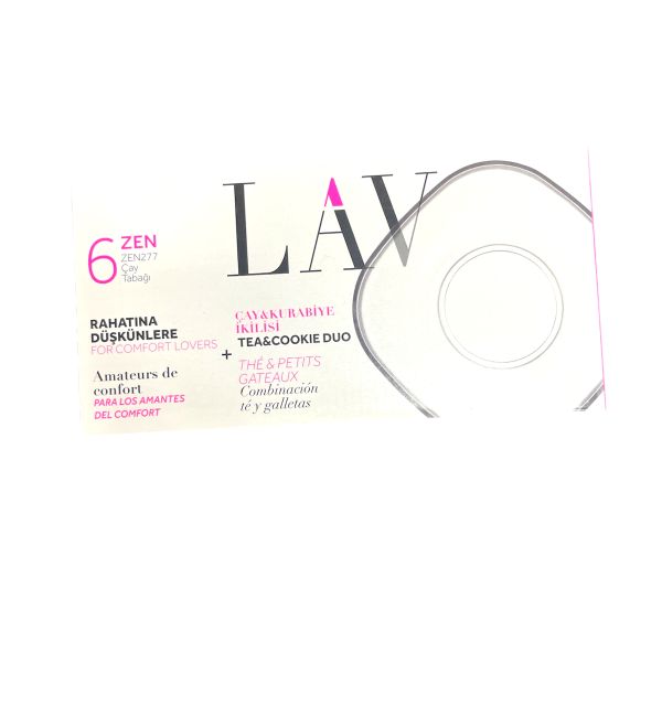 LAV Clear Glass Turkish Tea Saucers, 5.5 in