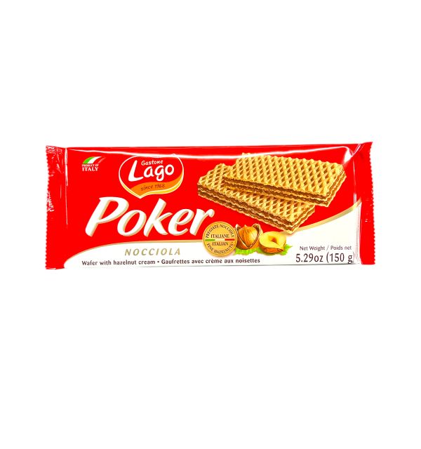 Lago Hazelnut Poker Wafers 150g 