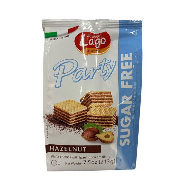 Lago Party Sugar-Free Wafers Bags -  Hazelnut 213 g 