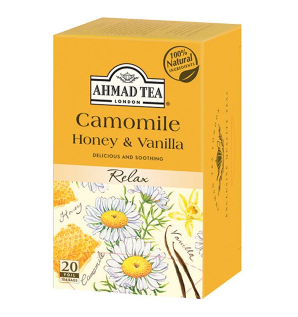 Ahmad Tea Camomile,Honey, & Vanilla Honey & Vanilla Herbal Tea (Pack of 3)