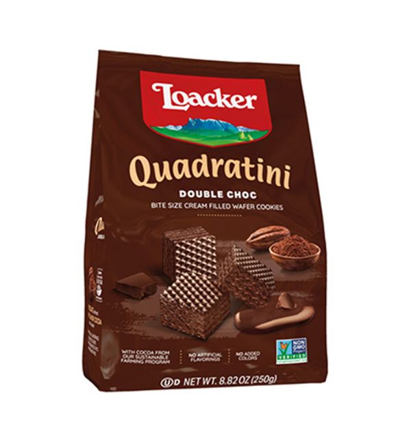 Loacker Wafers, Quadratini 250g DOUBLE CHOC 