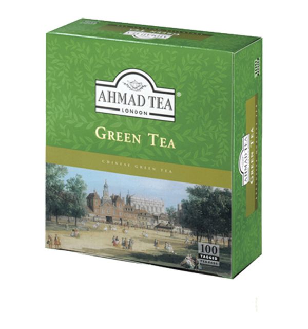 Ahmad Tea Green Tea 100 Tagged Bags Regular