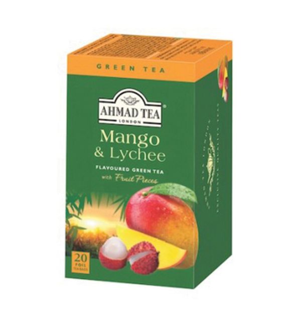 Ahmad Tea Mango & Lychee Green Tea 20 Bags Regular