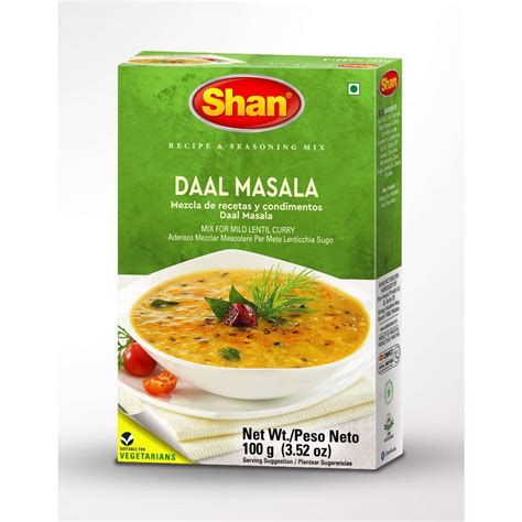 Shan Daal Recipe and Seasoning Mix 3.52 oz (100g) - Spice Powder for Traditionally Mild Lentil Curry - Suitable for Vegetarians Airtight Bag in a Box