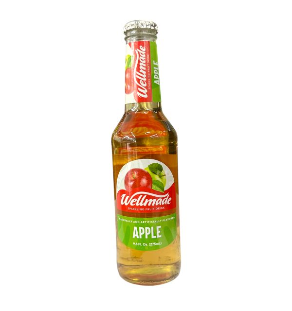 Wellmade Apple Sparkling Drink 9.3 Fl oz x 24 