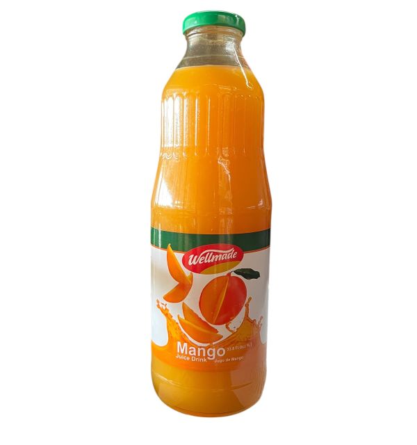 Wellmade Mango Juice in glass 1 L x 6 