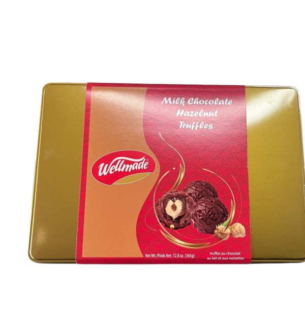 Wellmade Milk Chocolate Hazelnut Truffles 365g * 8 