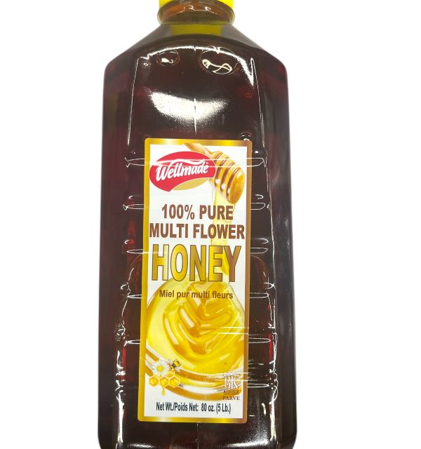 Wellmade Multi Flower Honey 5 Lbs x 4 