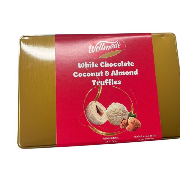Wellmade White Chocolate Coconut Almond Truffles 365g * 8 