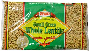 Ziyad Small Green Whole Lentils 453g