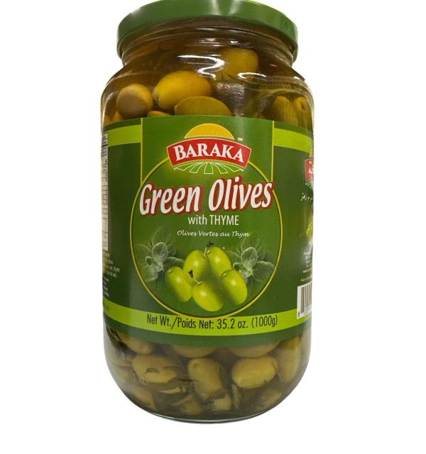 BARAKA Olives Green with Thyme  1000g