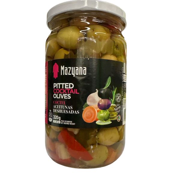 Mazyana Pitted  cocktail olives  320g