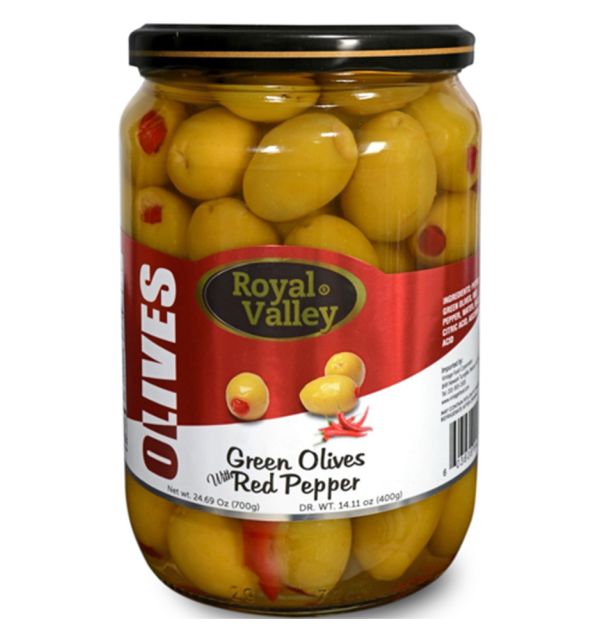 Royal Valley Grilled Green Olives w/ Red Pepper 400g