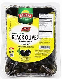 Baraka Black Olives in Vacuum Sealed Bag 800g