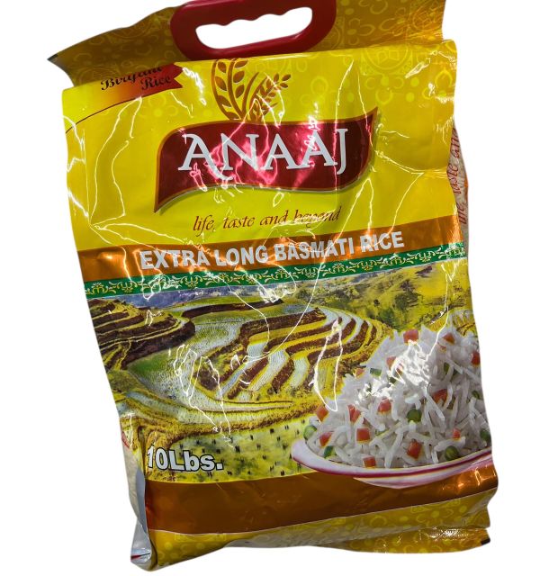 Anaaj Gold Extra Long Premium Basmati Rice 10lbs Regular