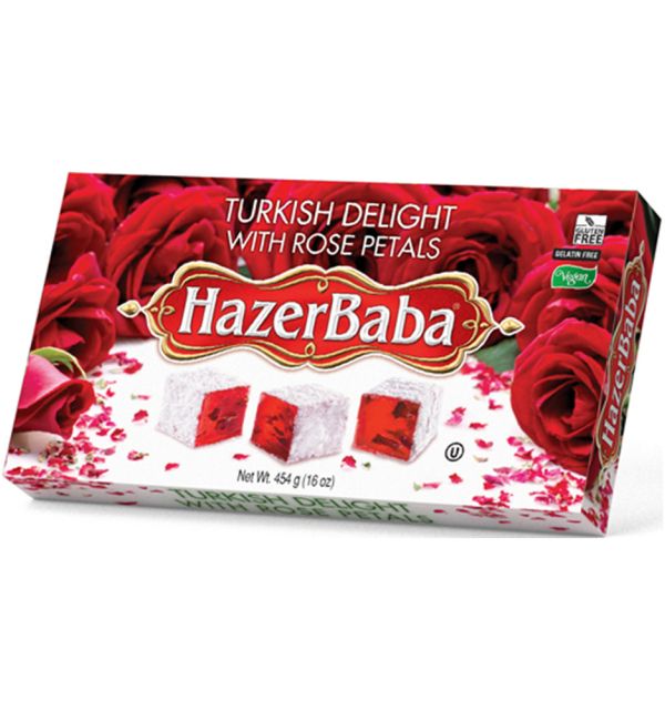 Hazerbaba Turkish Delight w/ Rose Petals 454g