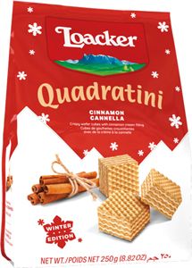 Loacker Quadratini Cinnamon Cannella Wafer Cookies 250g