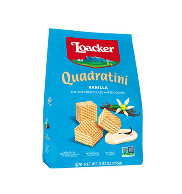 Loacker Quadratini Vanilla Wafer Cookies 250g