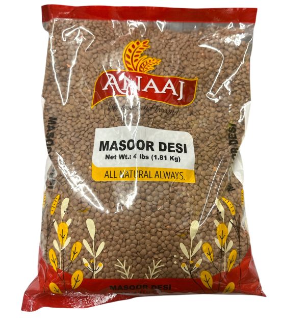 Anaaj Masoor Desi Whole 4 Lb Regular