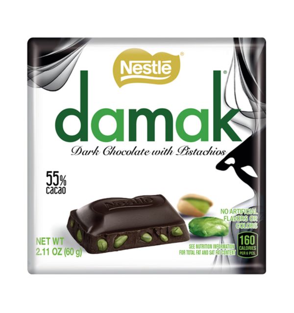 Nestle Damak Dark Chocolate w Pistachios (box) 360g