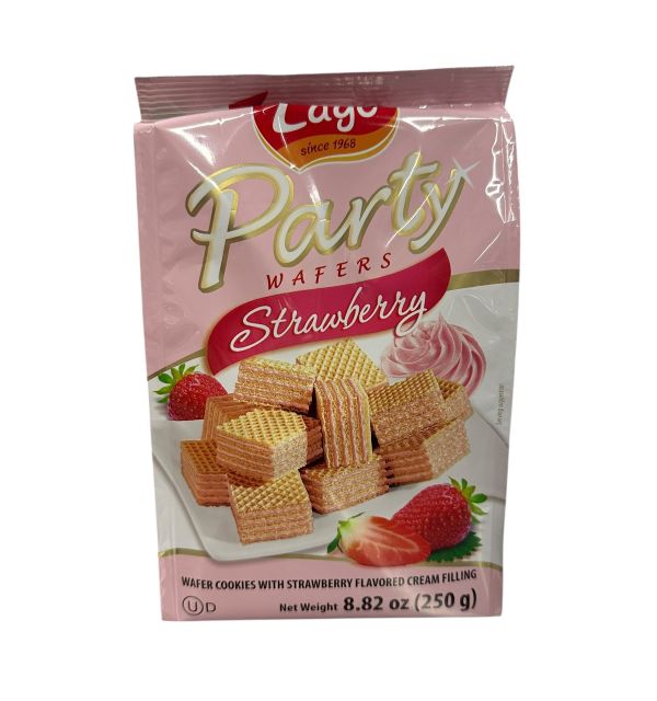 Lago Party Wafers Strawberry 250g