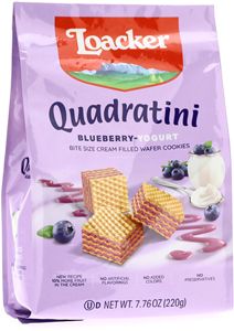 Loacker Quadratini Blueberry Yogurt Wafers 220g