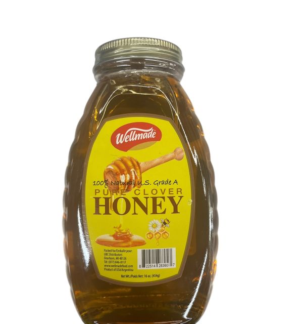 Wellmade Clover Honey 454g