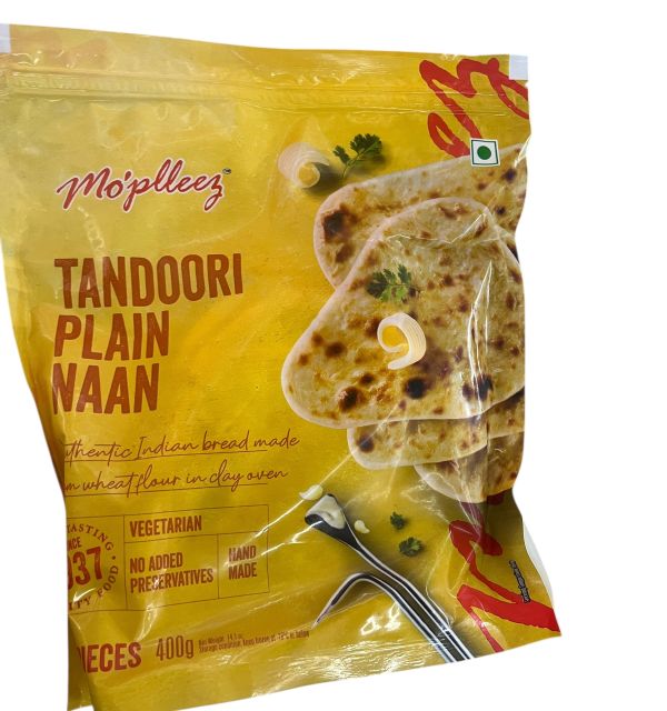 Mopleez Tandoori Plain Naan 400g