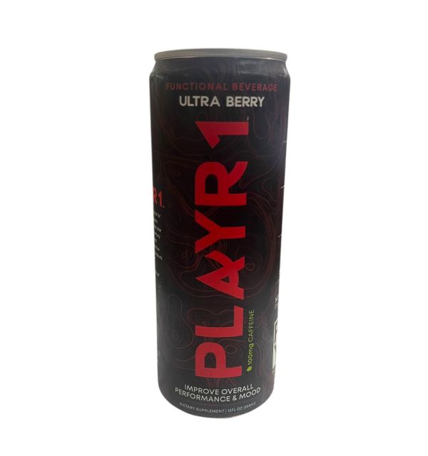 Playr1 Ultra Berry w Caffeine 12oz