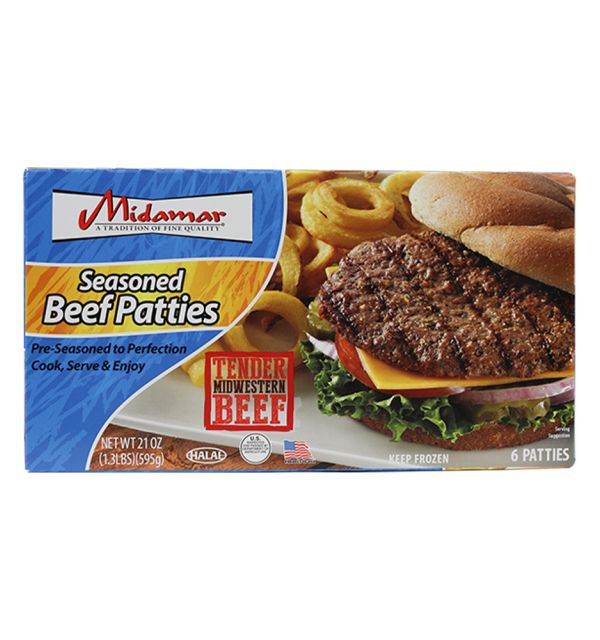 Midamar Seasoned Beef Patties 680g
