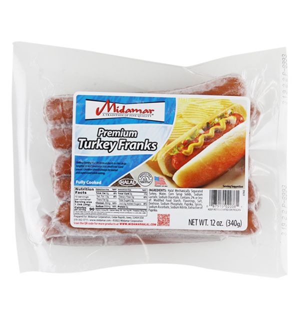 Midamar Turkey Franks 340g