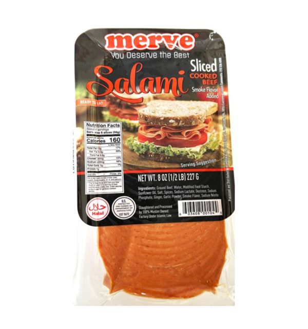 Merve Beef Sliced Salami 226g