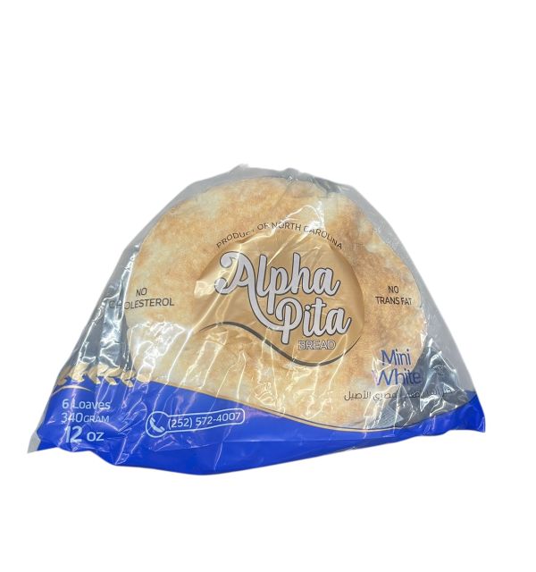 Alpha Pita Mini White 6 Loaves 340g
