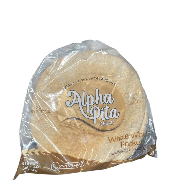 Alpha Pita Whole Wheat Pita 4 Loaves 340g