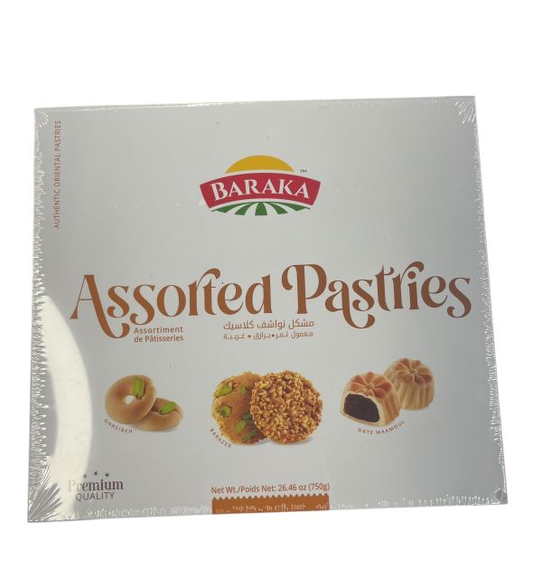 BARAKA  Assorted  Sweets (Date Maamoul, Barazek, Ghreibeh) 750g 
