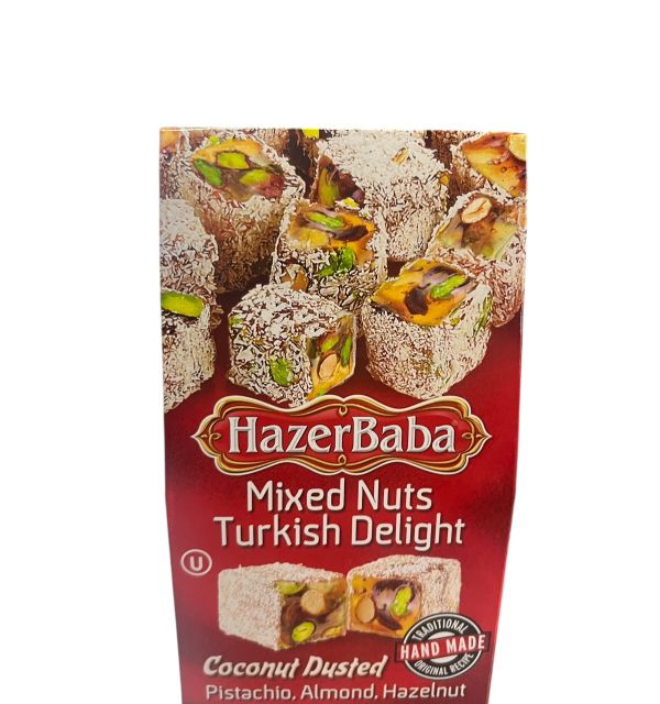 HAZERBABA COCONUT DUSTED TURKISH DELIGHT 100GR 