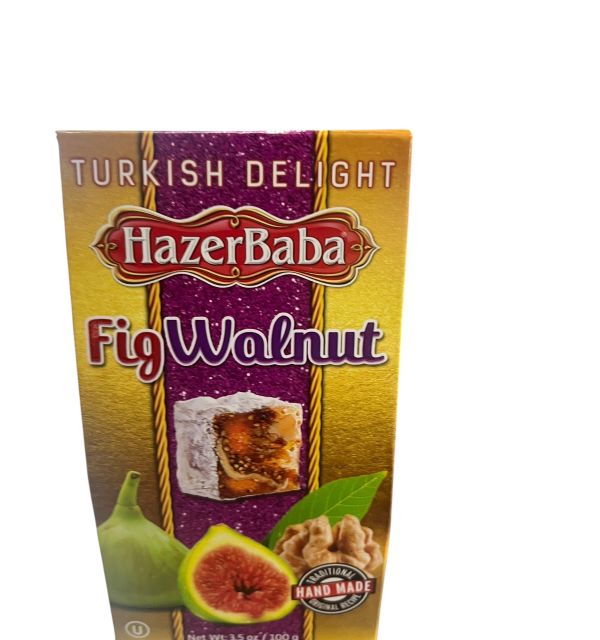 HAZERBABA FIG WALNUT TURKISH DELIGHT 100GR 