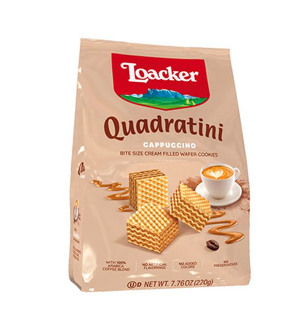 LOACKER QUADRATINI CAPPUCCINO 220G