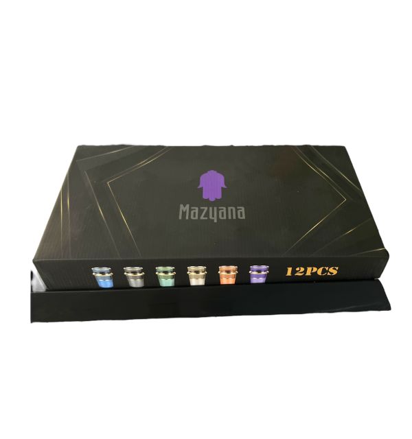 Mazyana 12pc Glass Teacup Set