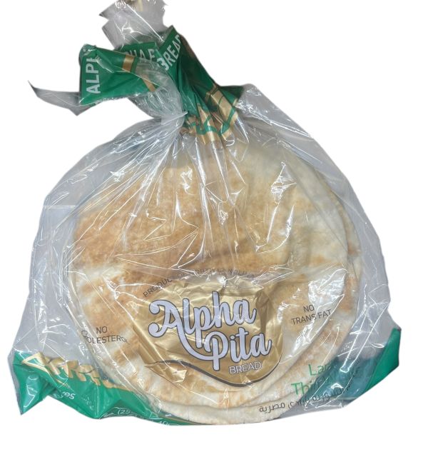 Alpha Pita THIN WHITE 6 LOAVES 425G