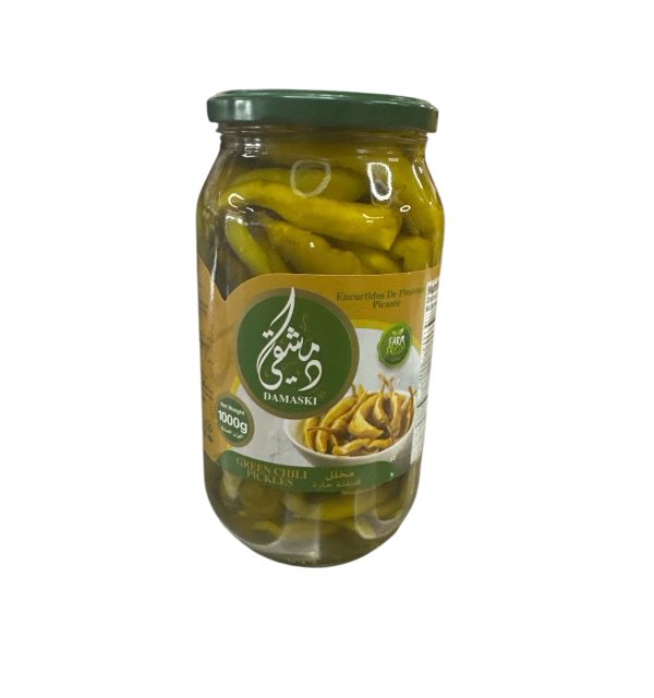 Damaski Green Chilli Pickles 1000g