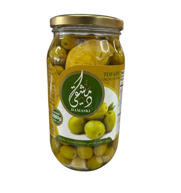 Damaski Tofahy Green Olives 1000g