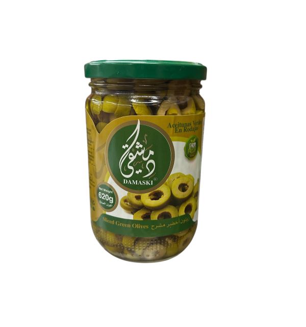 Damaski Sliced Green Olives 620g