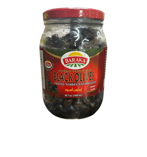Baraka Natural Gemlik Sele Black Olives 1500mL