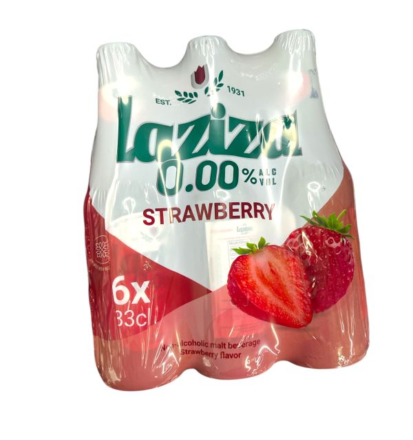 Laziza Strawberry Drink nonalcoholic 8.45oz