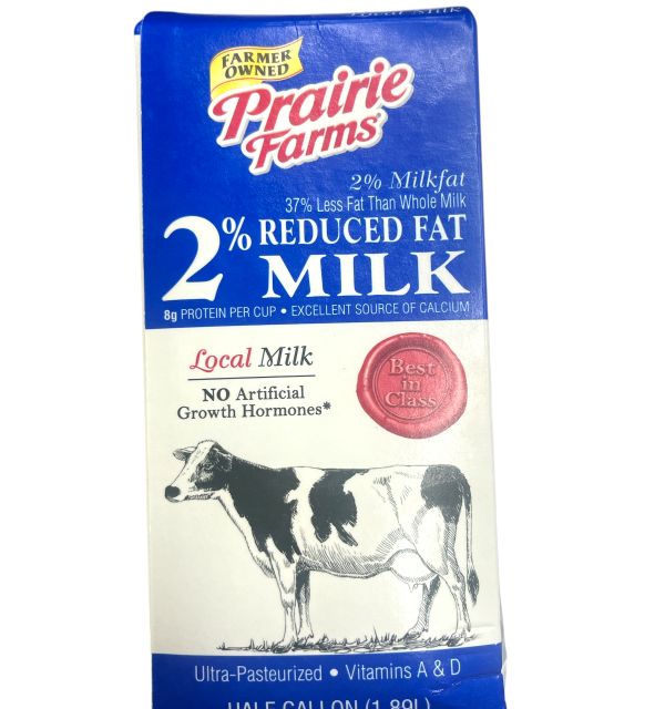 Prarie Farms 2% Milk 1/2 gal.