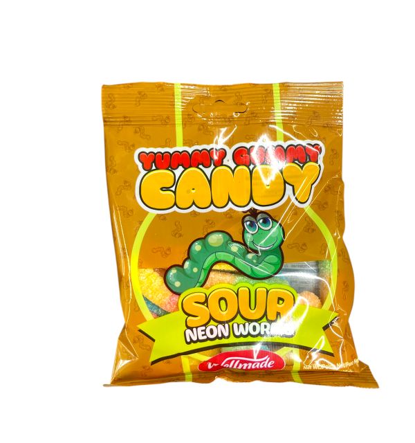 Yummy Gummy Sour Neon Worm