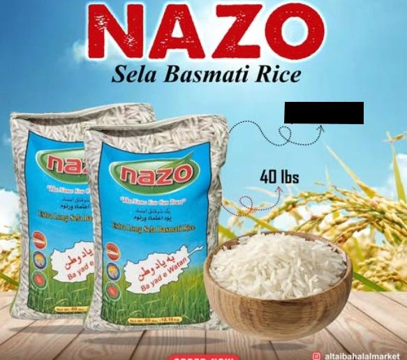 nazo Sela Basmati rice 40lbs
